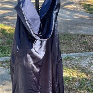 Elegant Navy Backless Dress